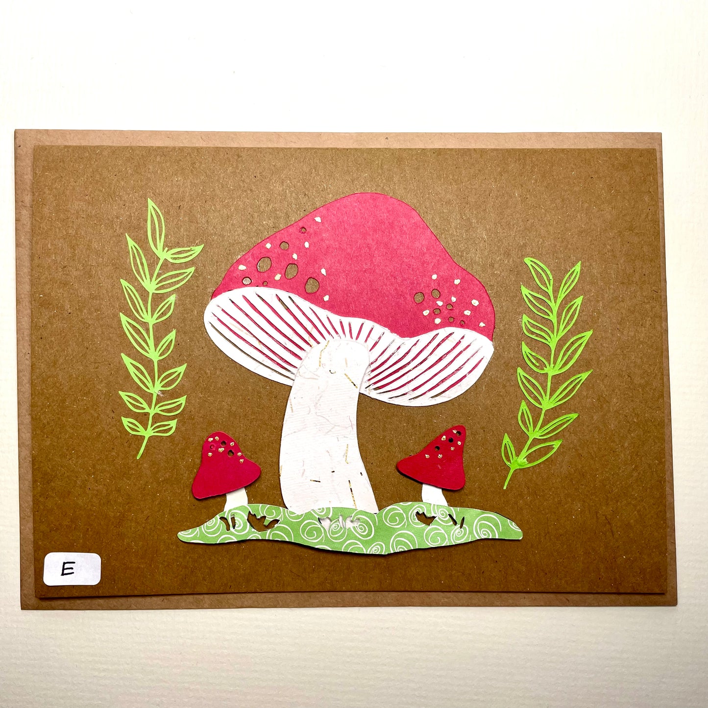Paper Craft Mushroom Greeting card