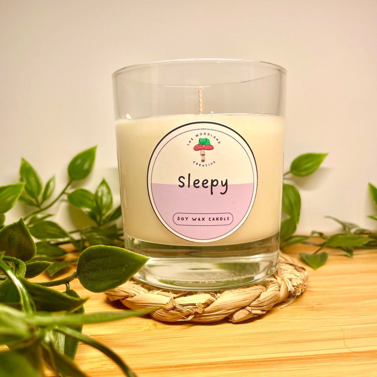 Sleepy handmade soy candle