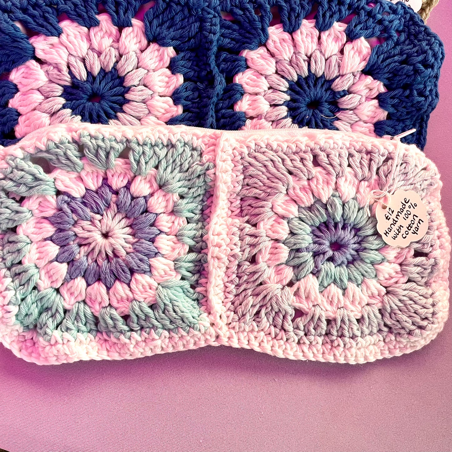 Handmade crochet pencil pouch