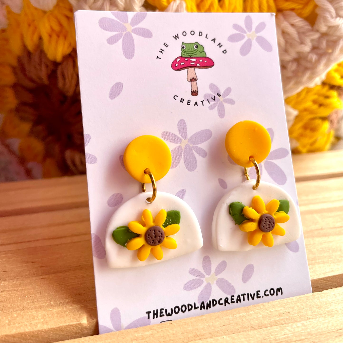 Sunflower Dangle Earrings