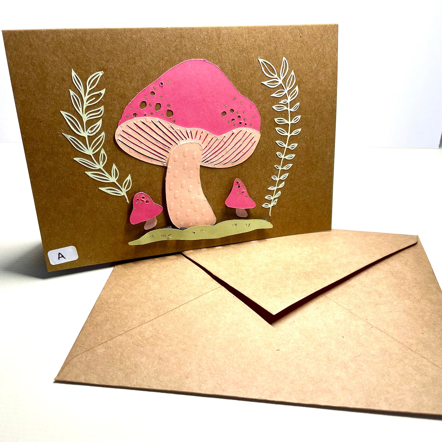 Paper Craft Mushroom Greeting card