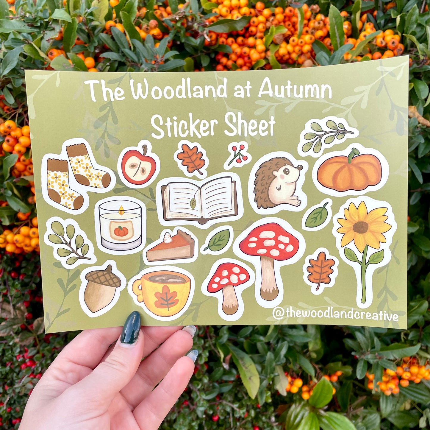 The Woodland at Autumn Sticker Sheet
