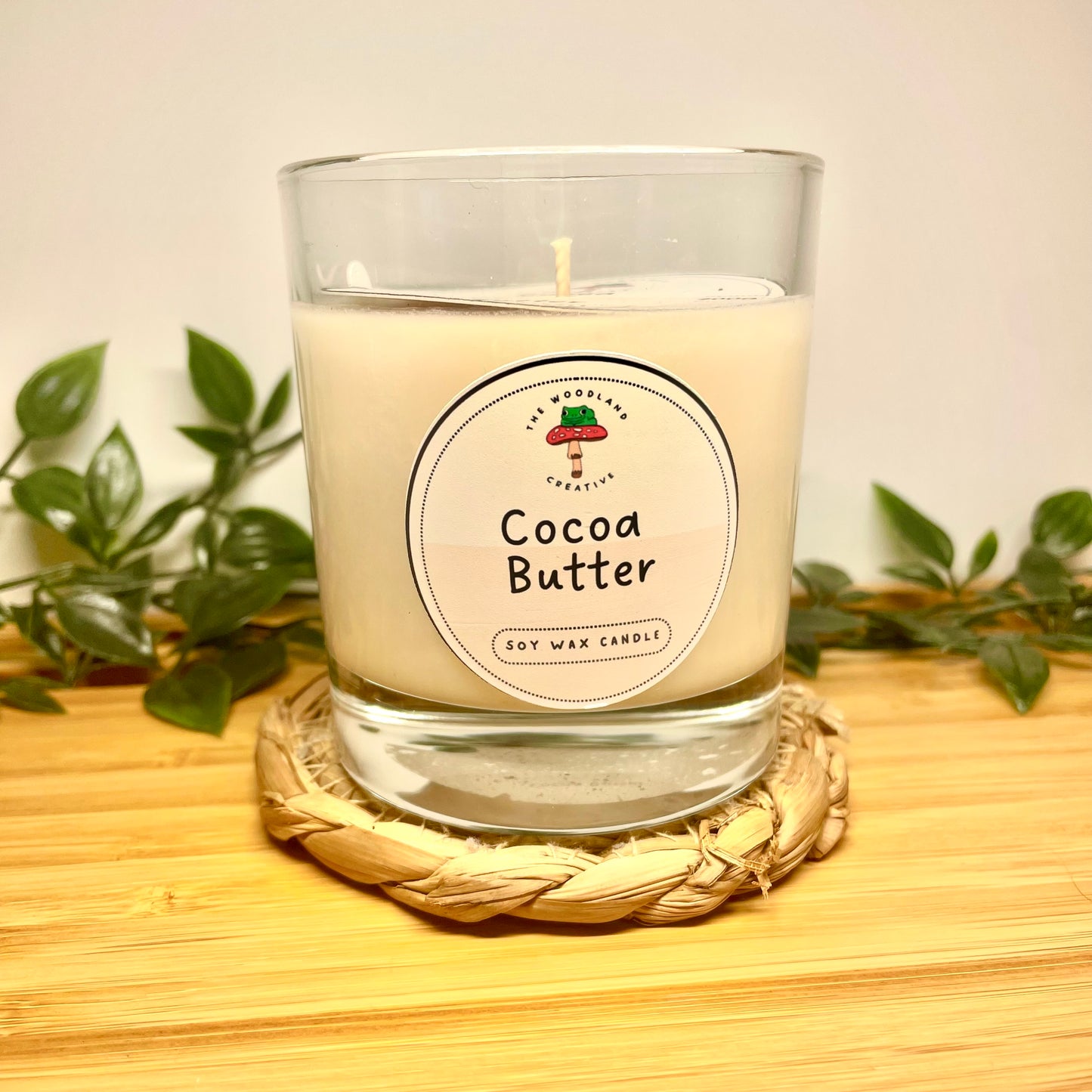 Cocoa butter handmade soy candle