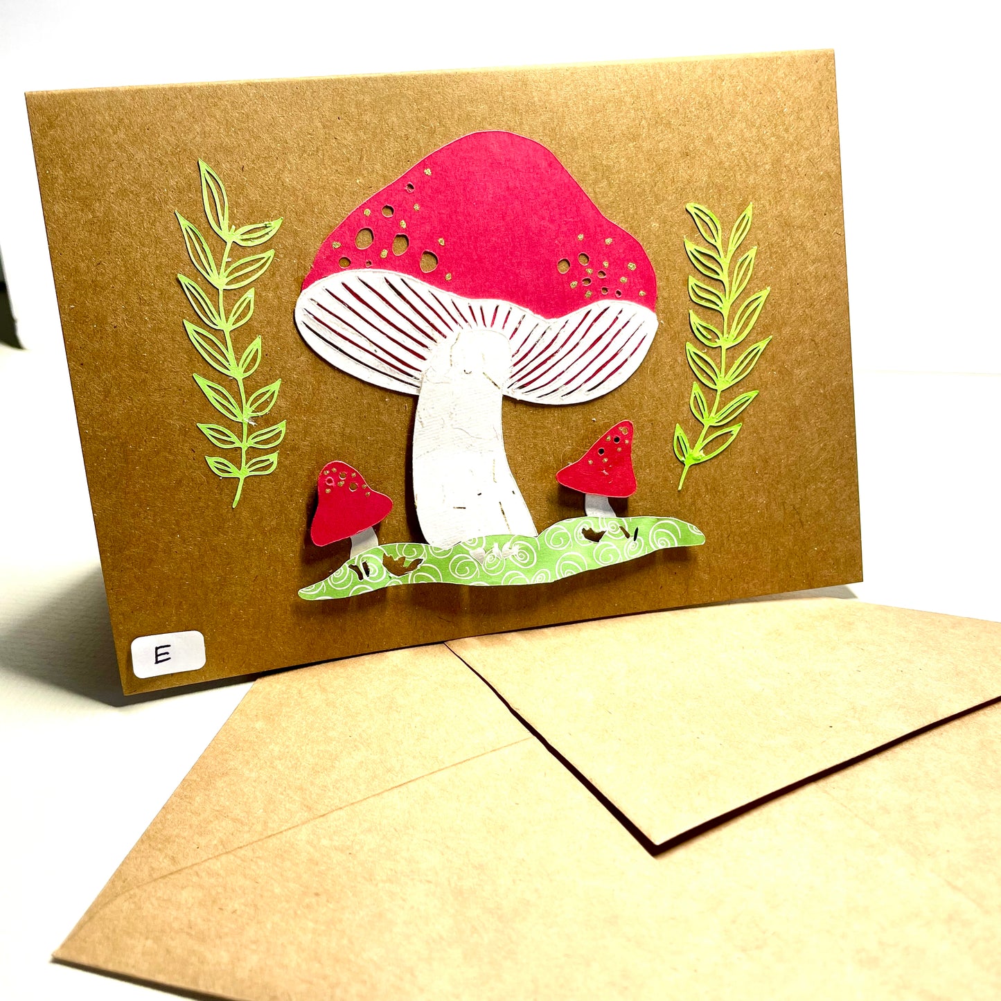 Paper Craft Mushroom Greeting card