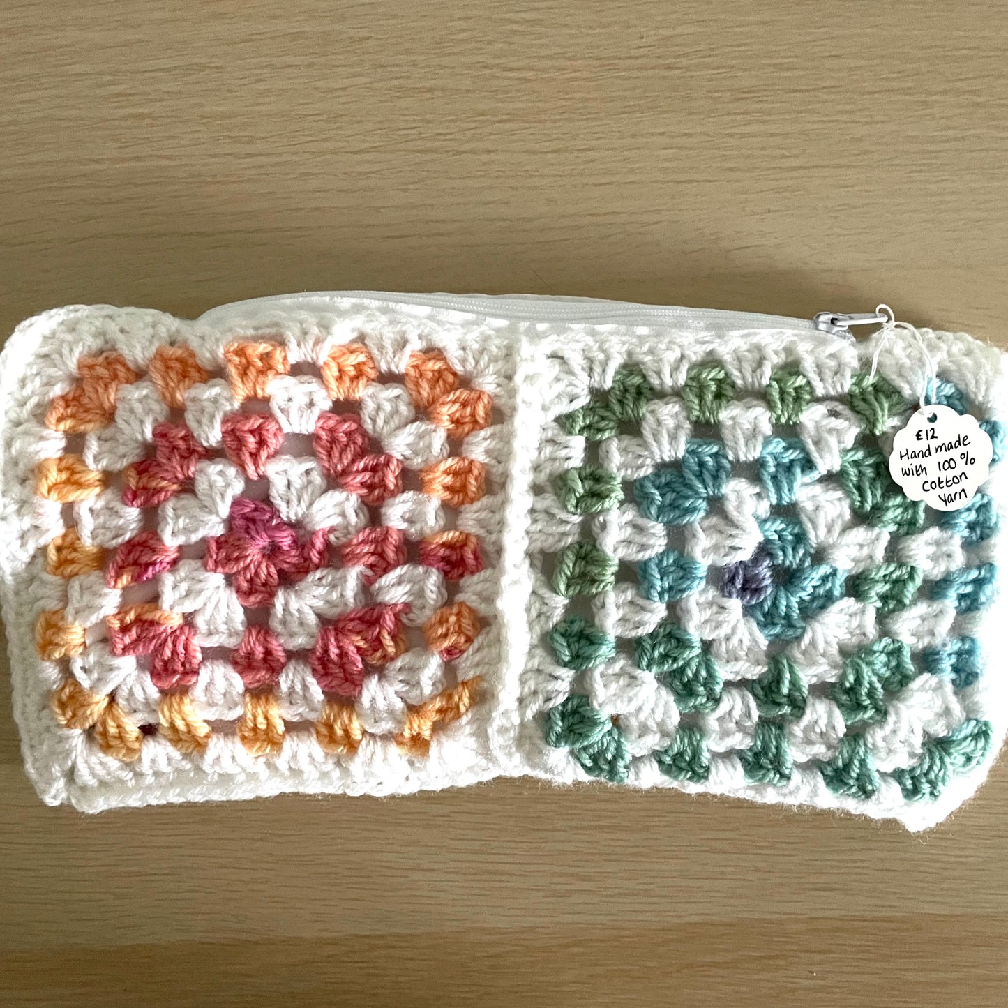 Handmade crochet pencil pouch
