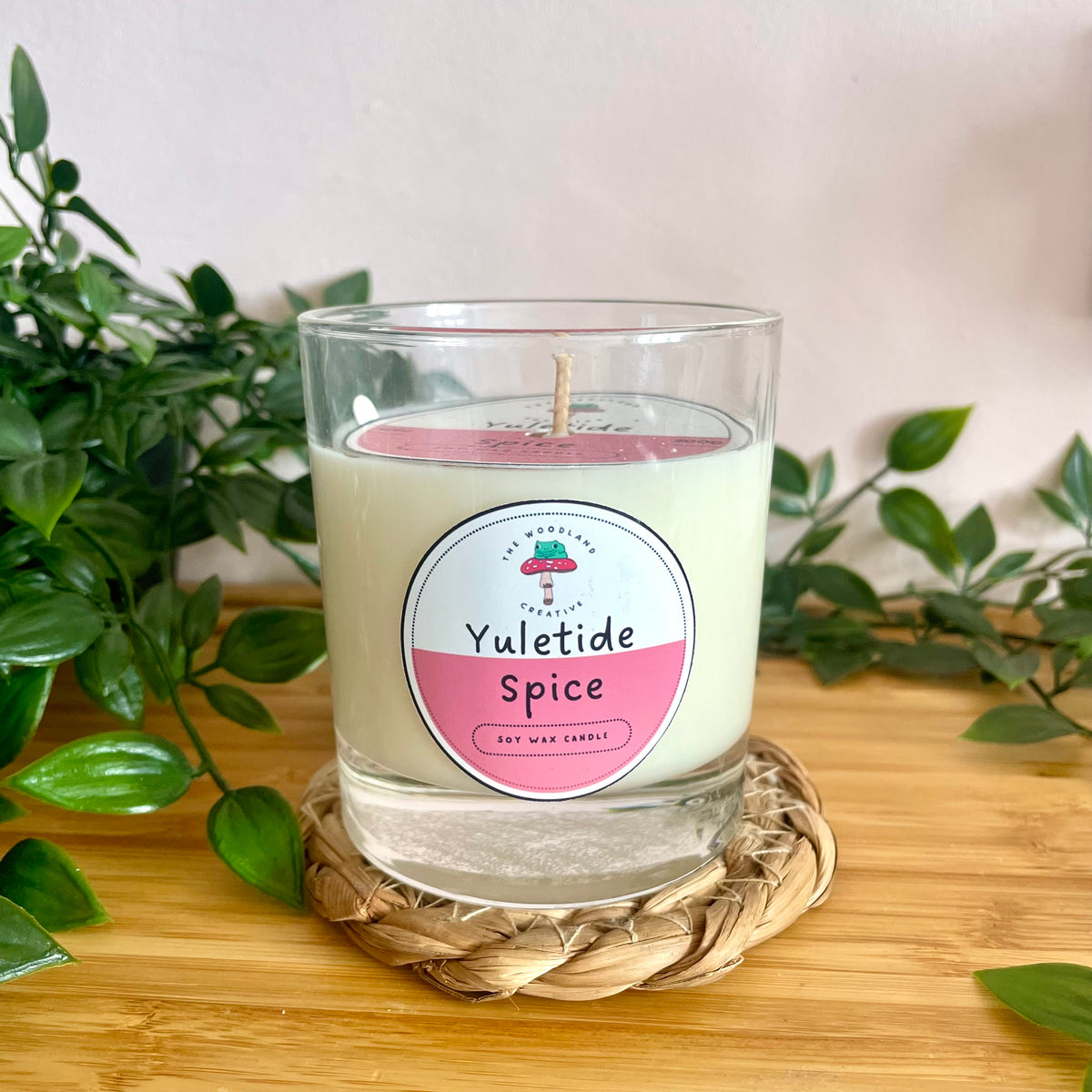Yuletide spice handmade soy candle