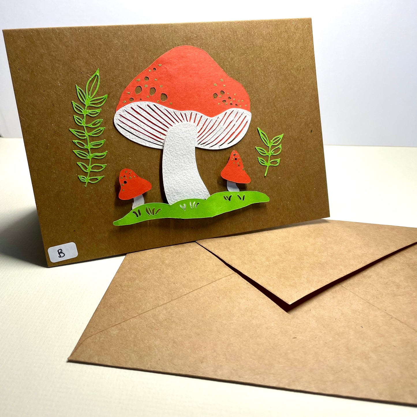 Paper Craft Mushroom Greeting card