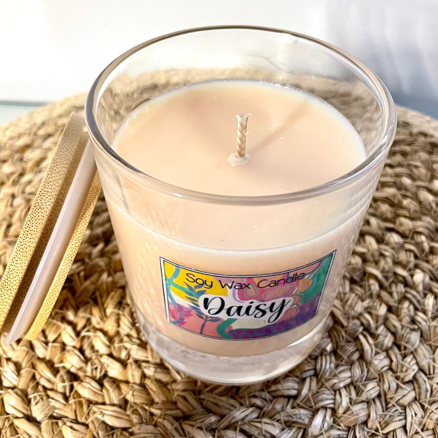 Daisy handmade soy candle