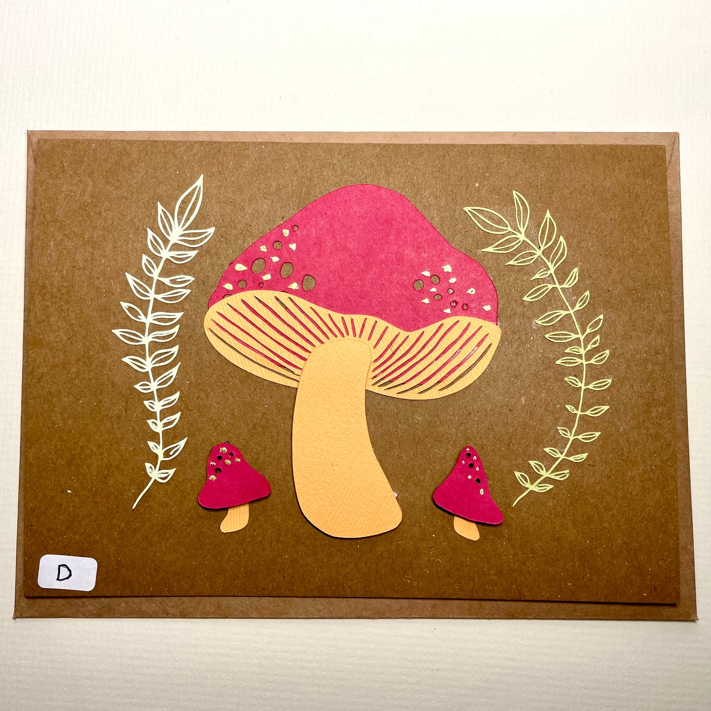 Paper Craft Mushroom Greeting card