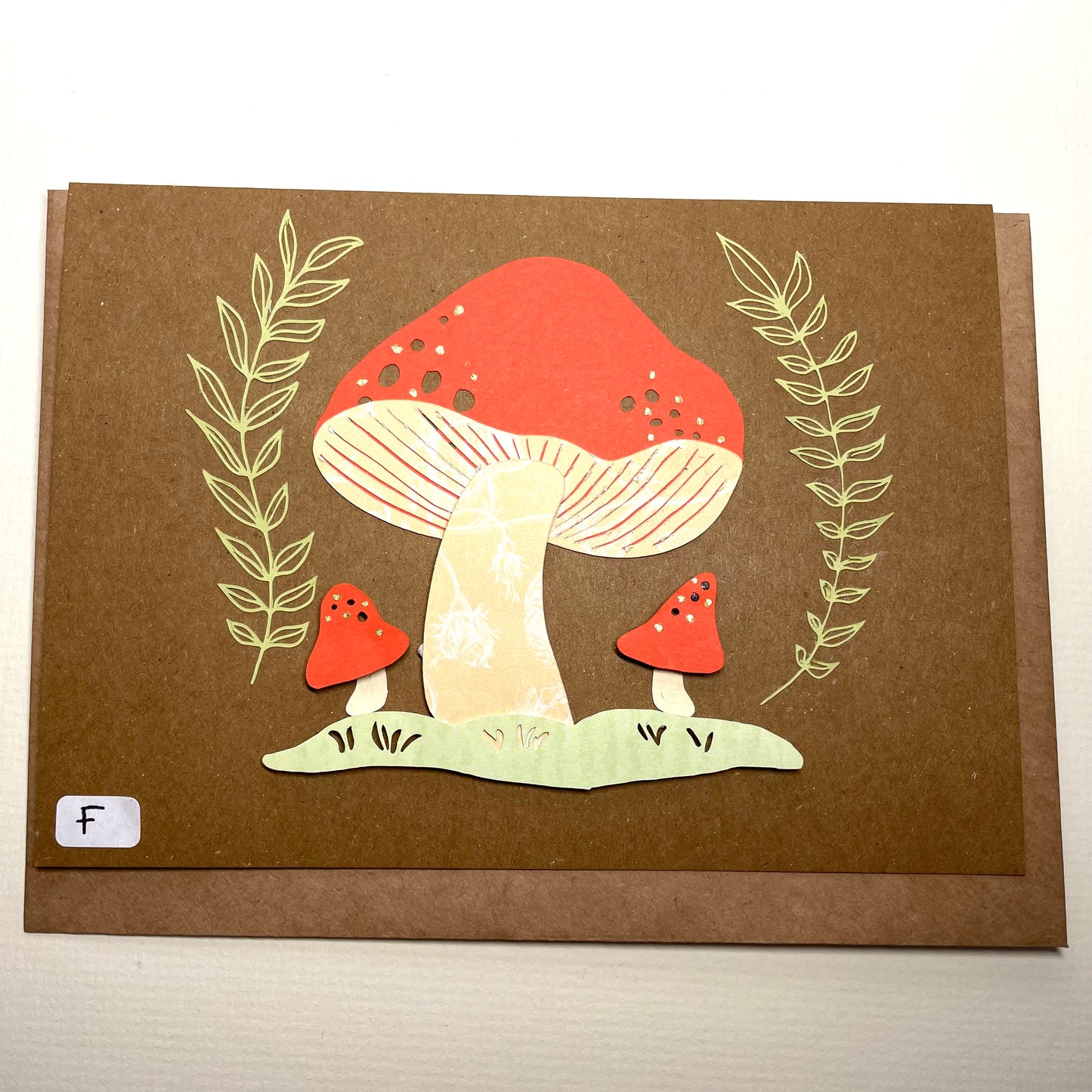 Paper Craft Mushroom Greeting card