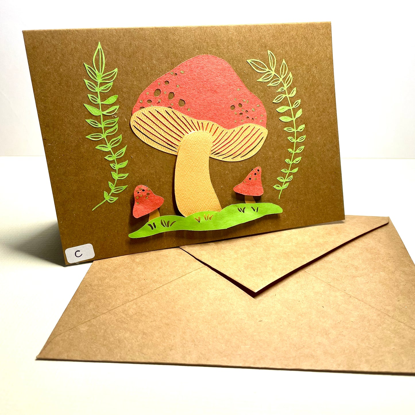 Paper Craft Mushroom Greeting card