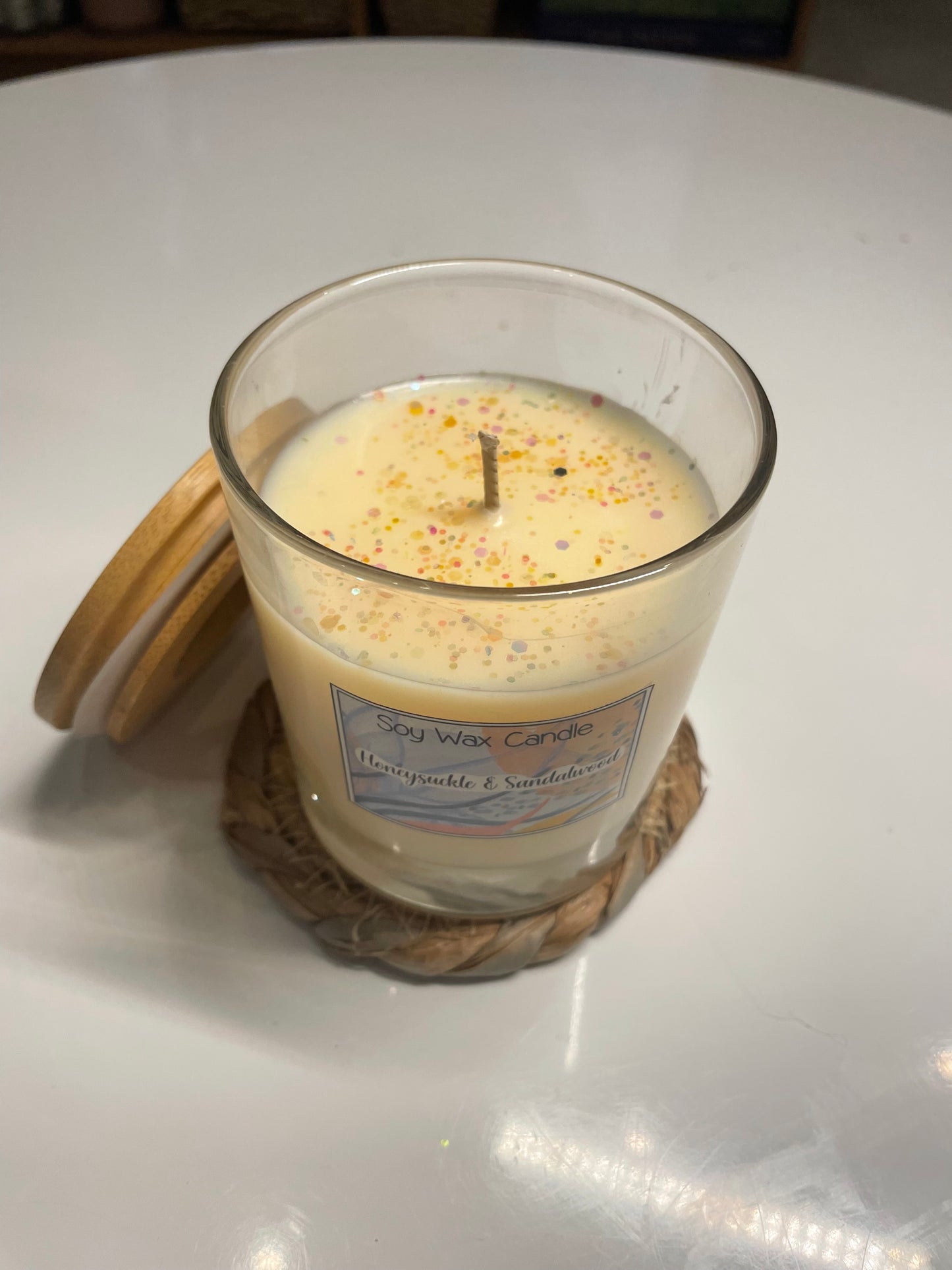 Honeysuckle & Sandalwood handmade soy candle