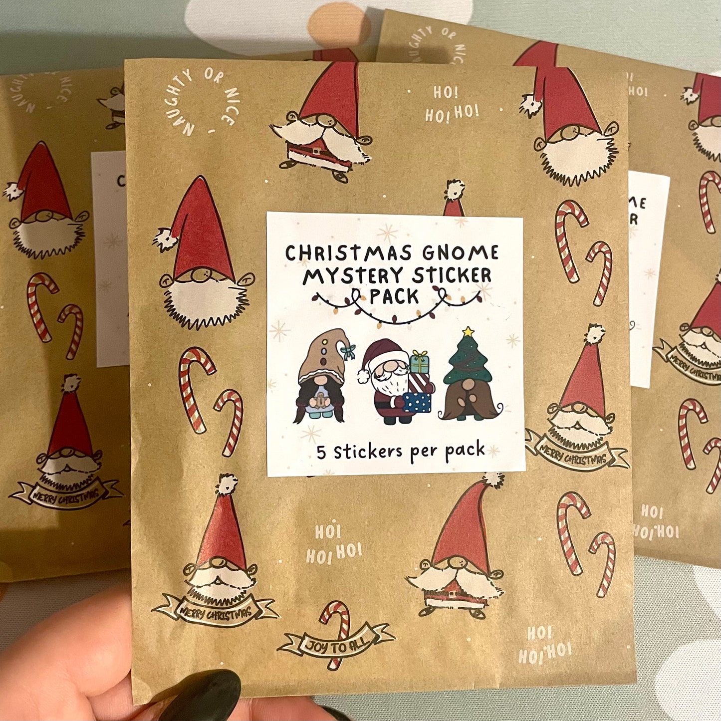 Christmas Gnome mystery sticker pack