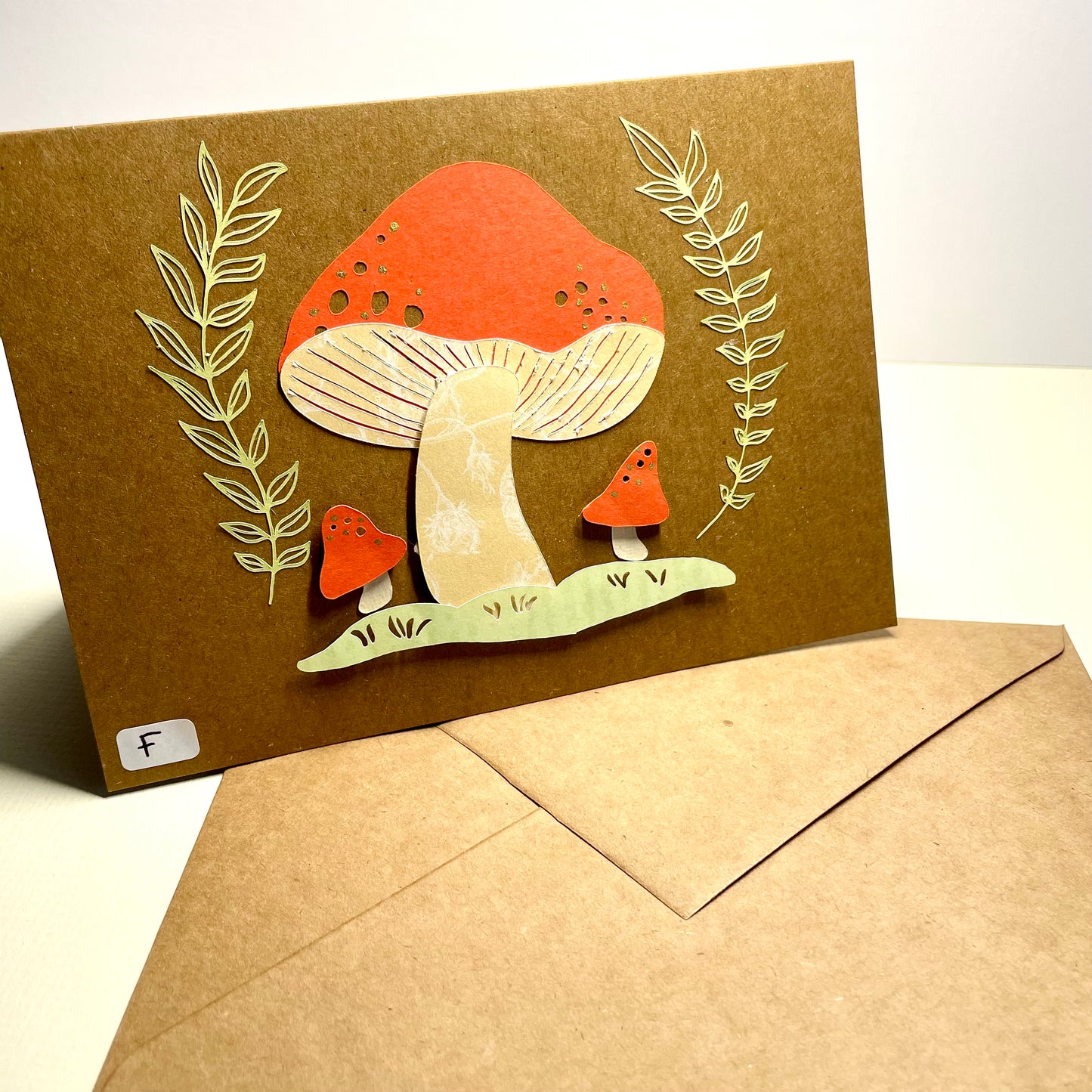 Paper Craft Mushroom Greeting card