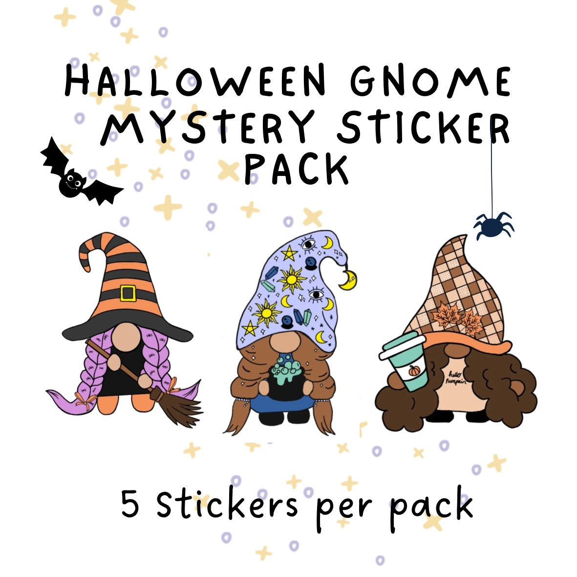 Halloween Gnome mystery sticker pack