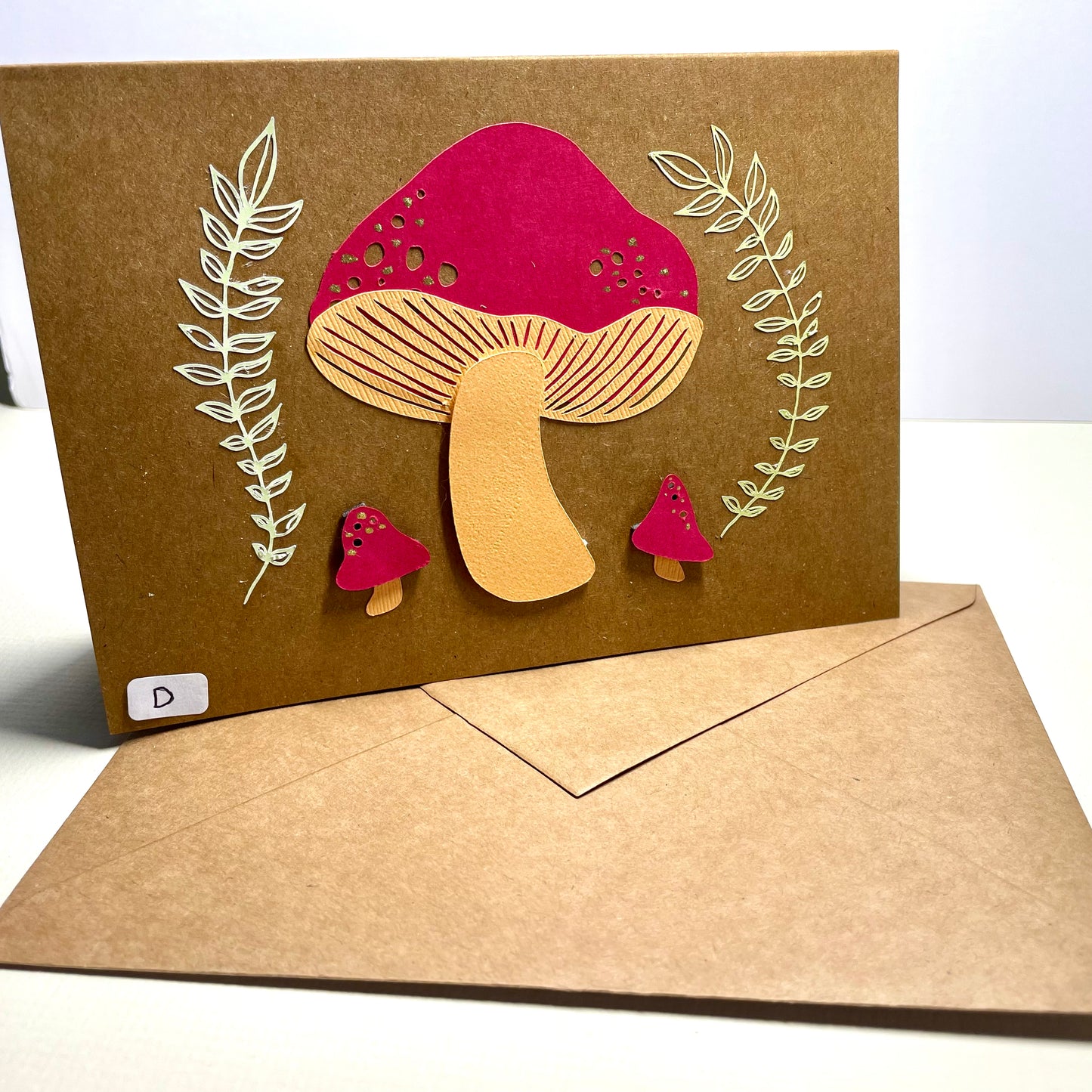 Paper Craft Mushroom Greeting card