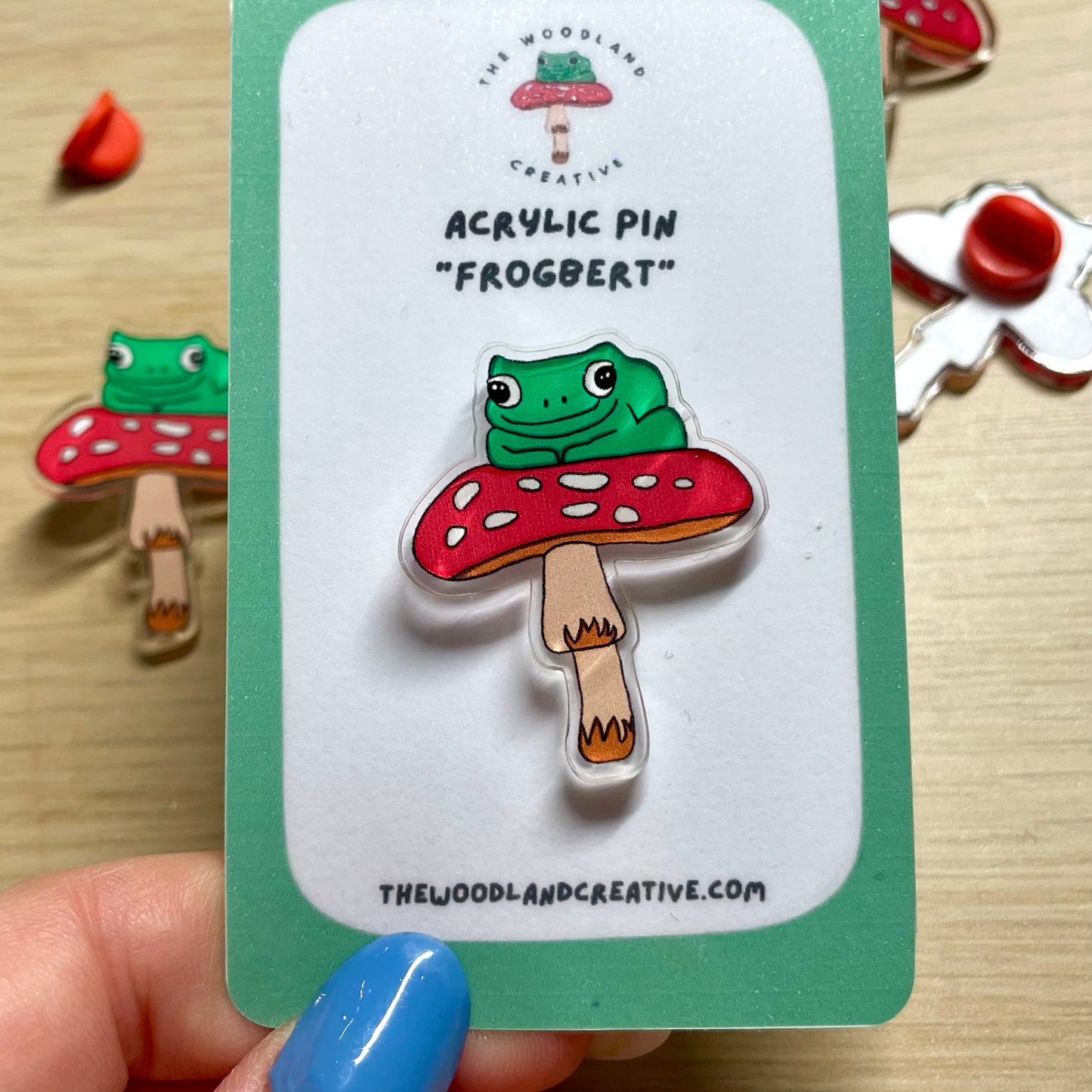 “Frogbert” Acrylic Pin