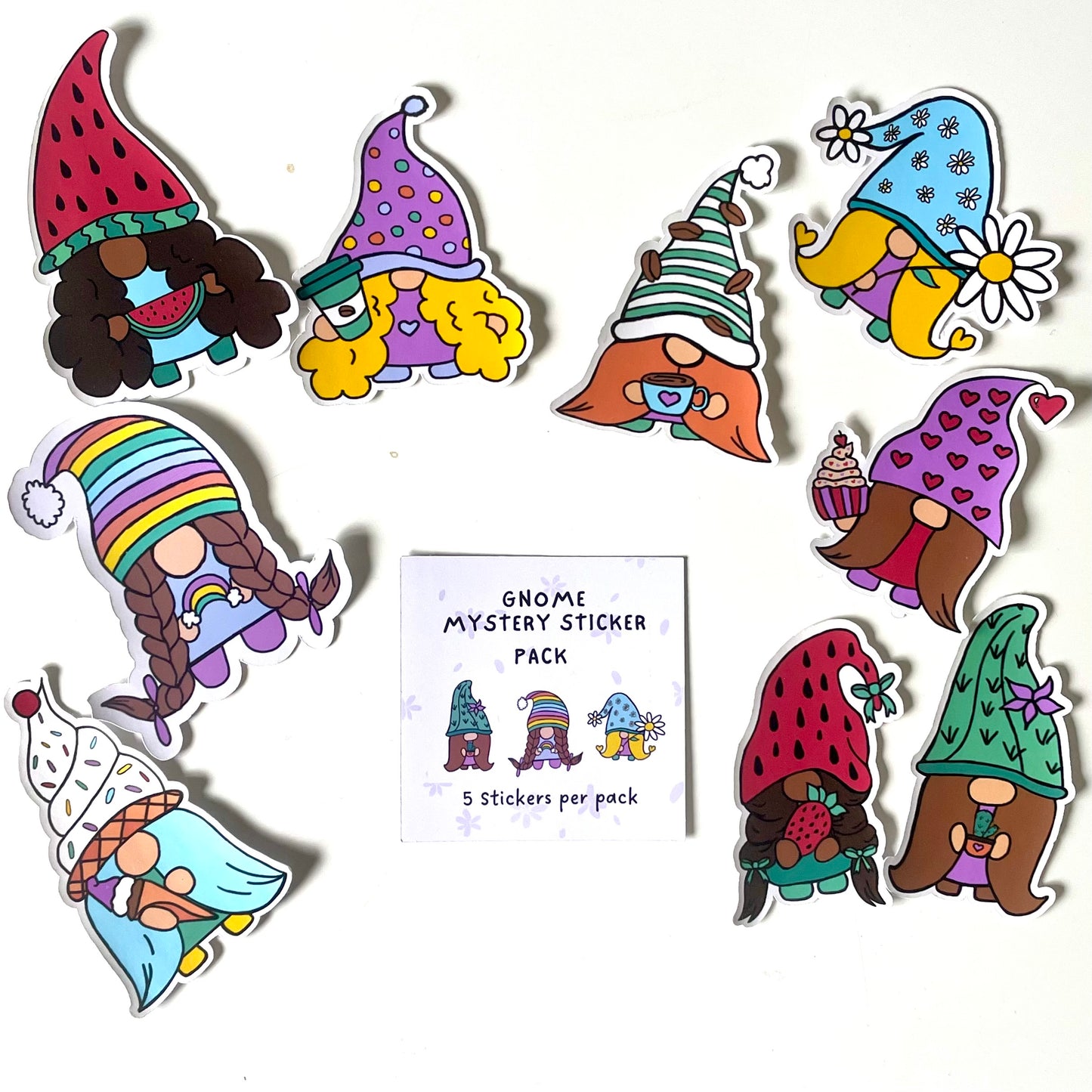 Mystery Gnome sticker pack
