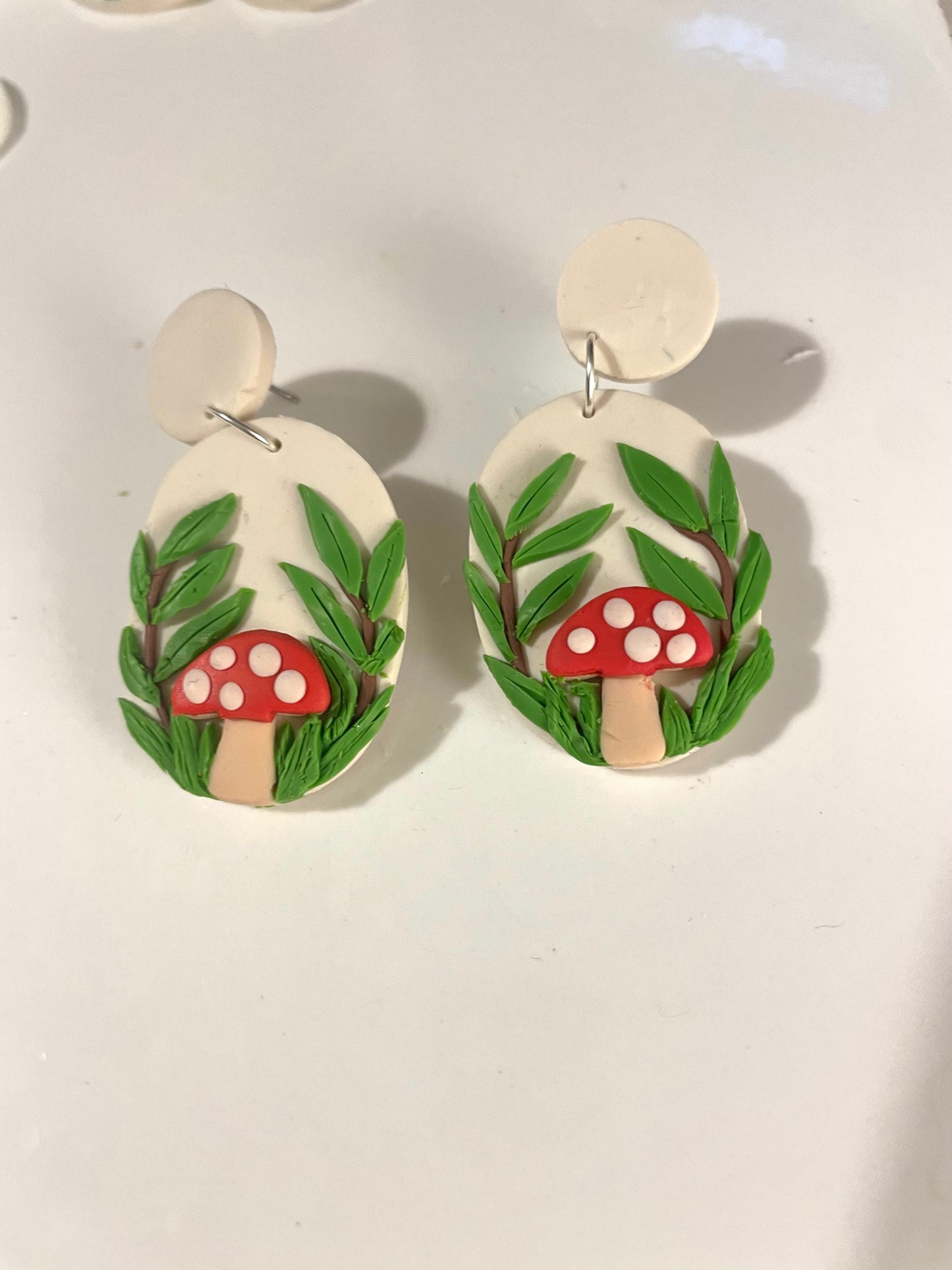 Mushroom Woodland Dangle Earrings