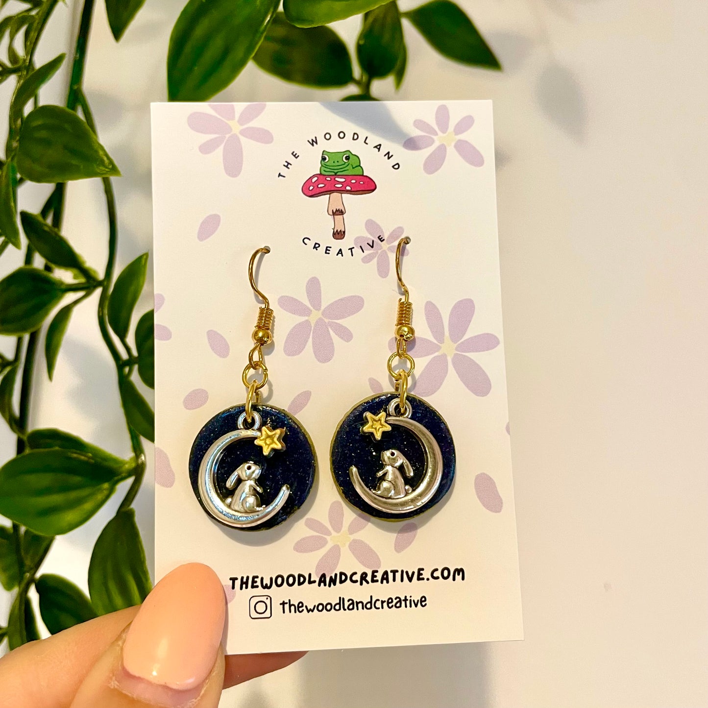 Bunny Moon dangle earrings