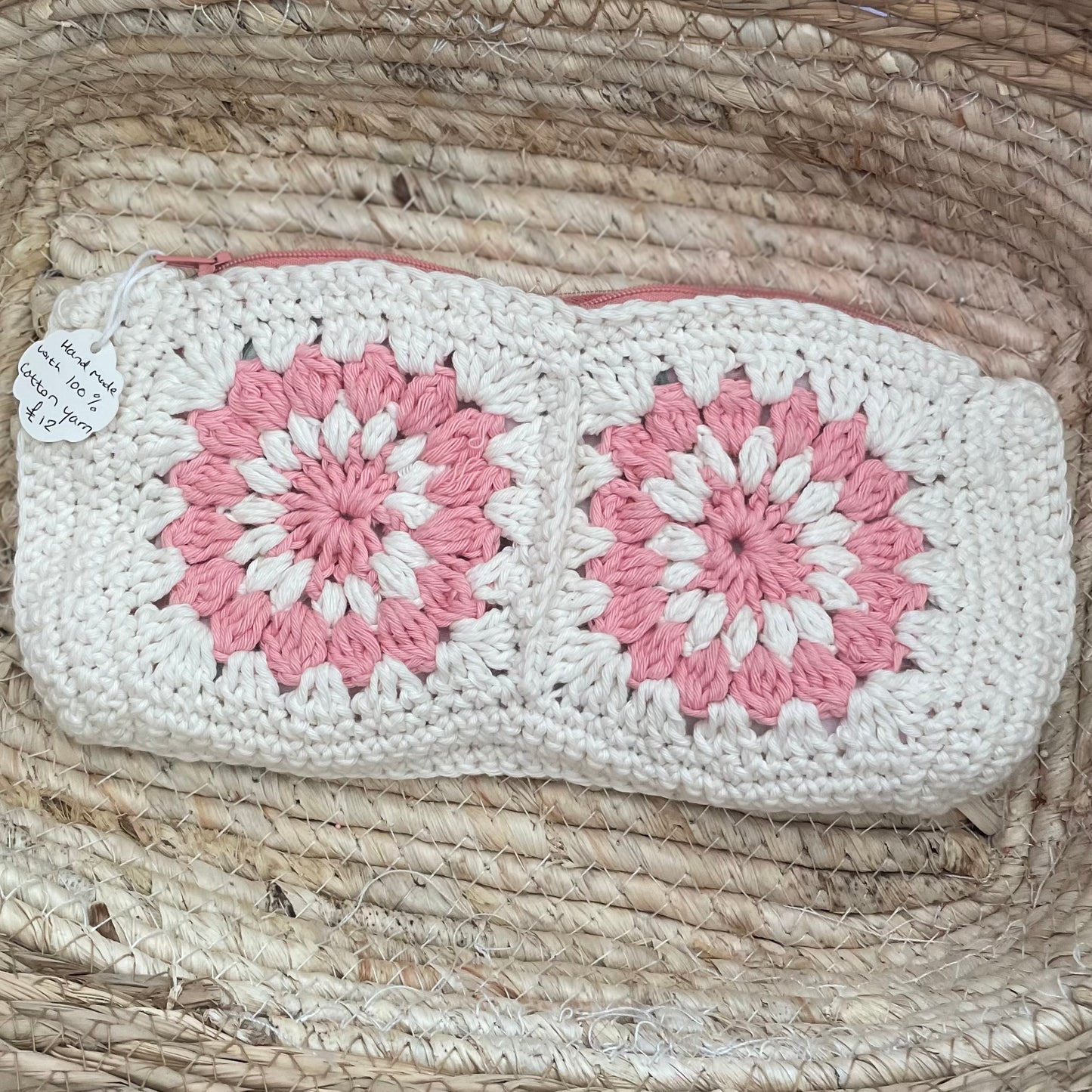 Handmade crochet pencil pouch