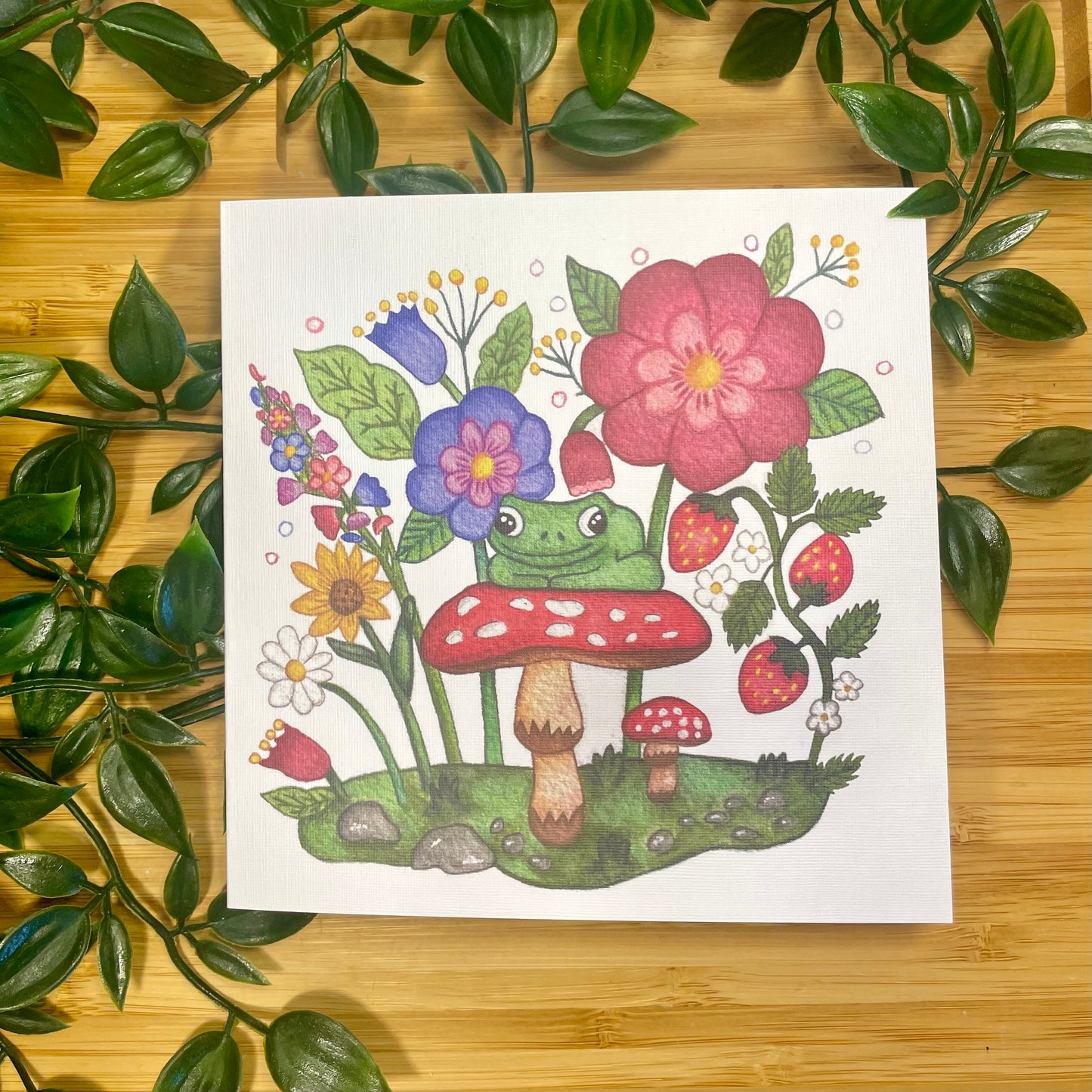 “Frogbert” art print greeting card