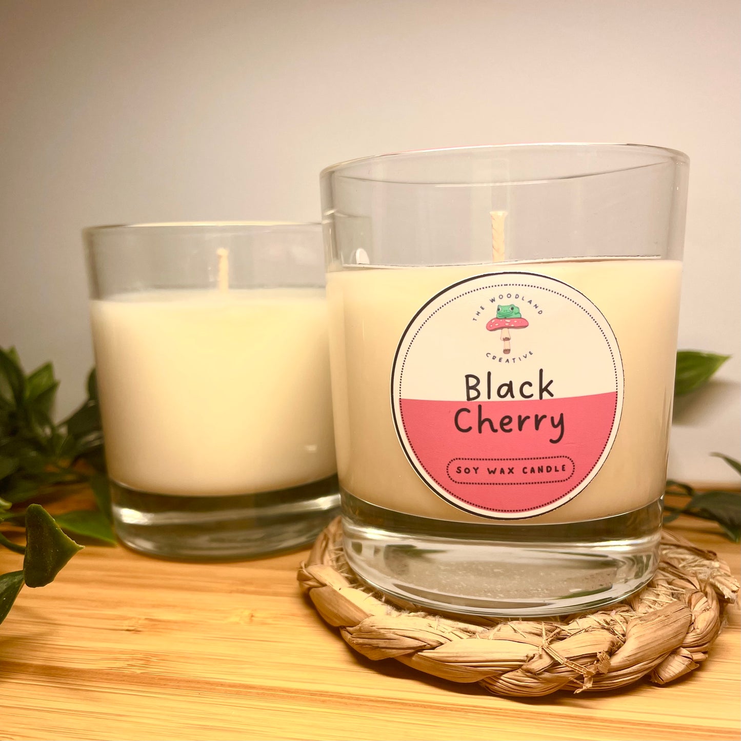 Black cherry handmade soy candle