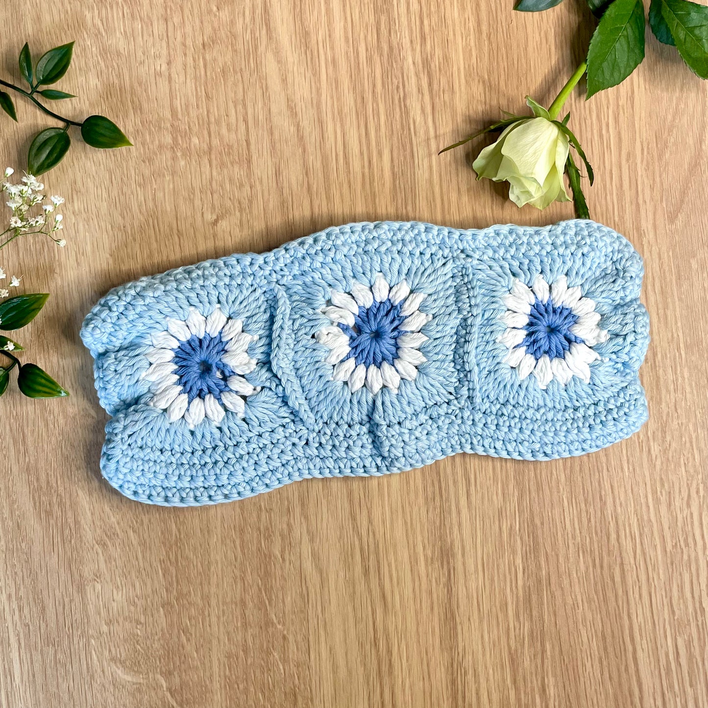 Handmade crochet pencil pouch