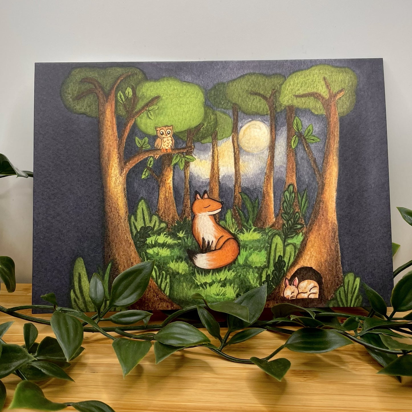“Midnight Moon ” art print greeting card