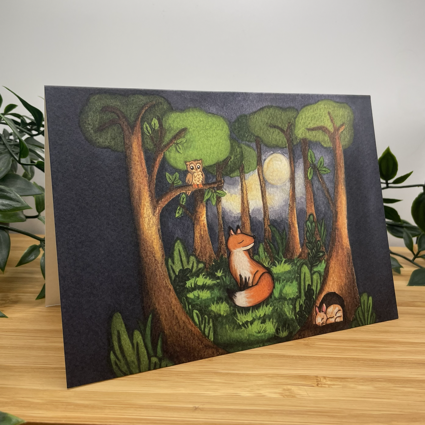 “Midnight Moon ” art print greeting card