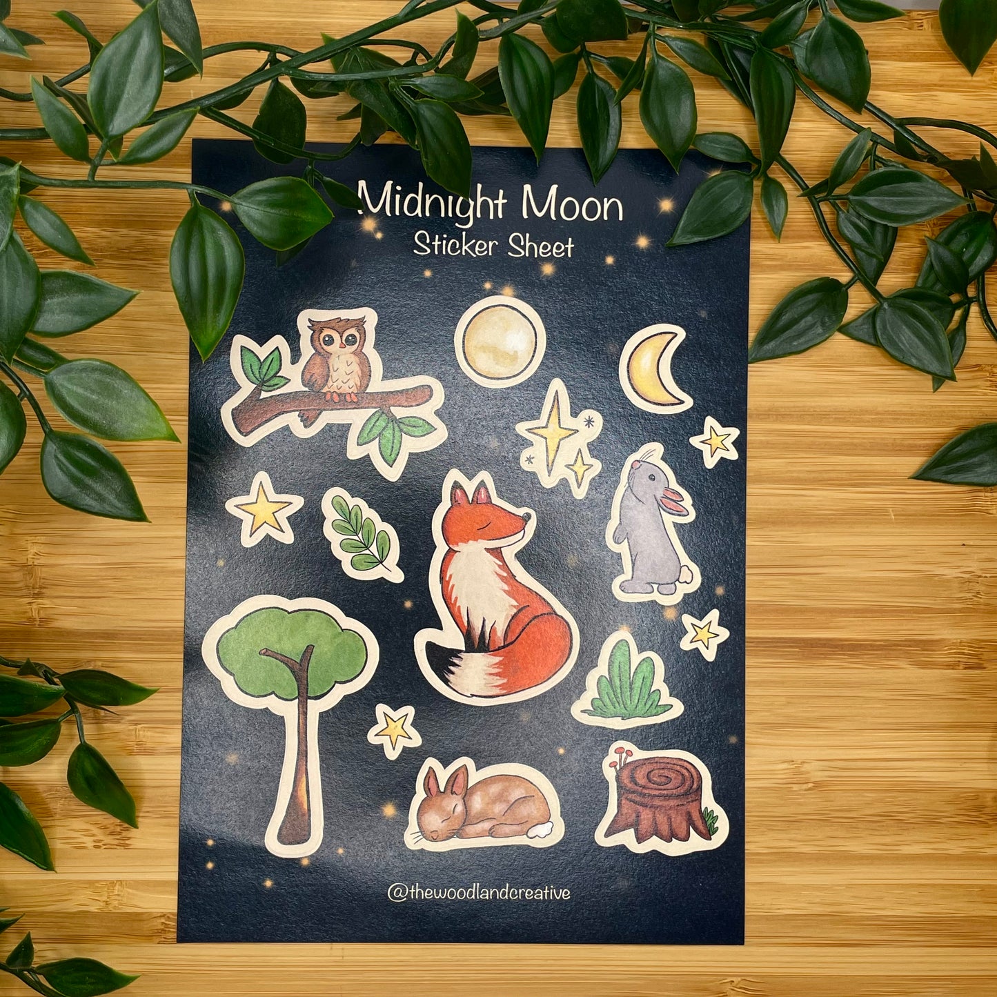 Midnight Moon Sticker Sheet – Cosy Planner & Journal Stickers