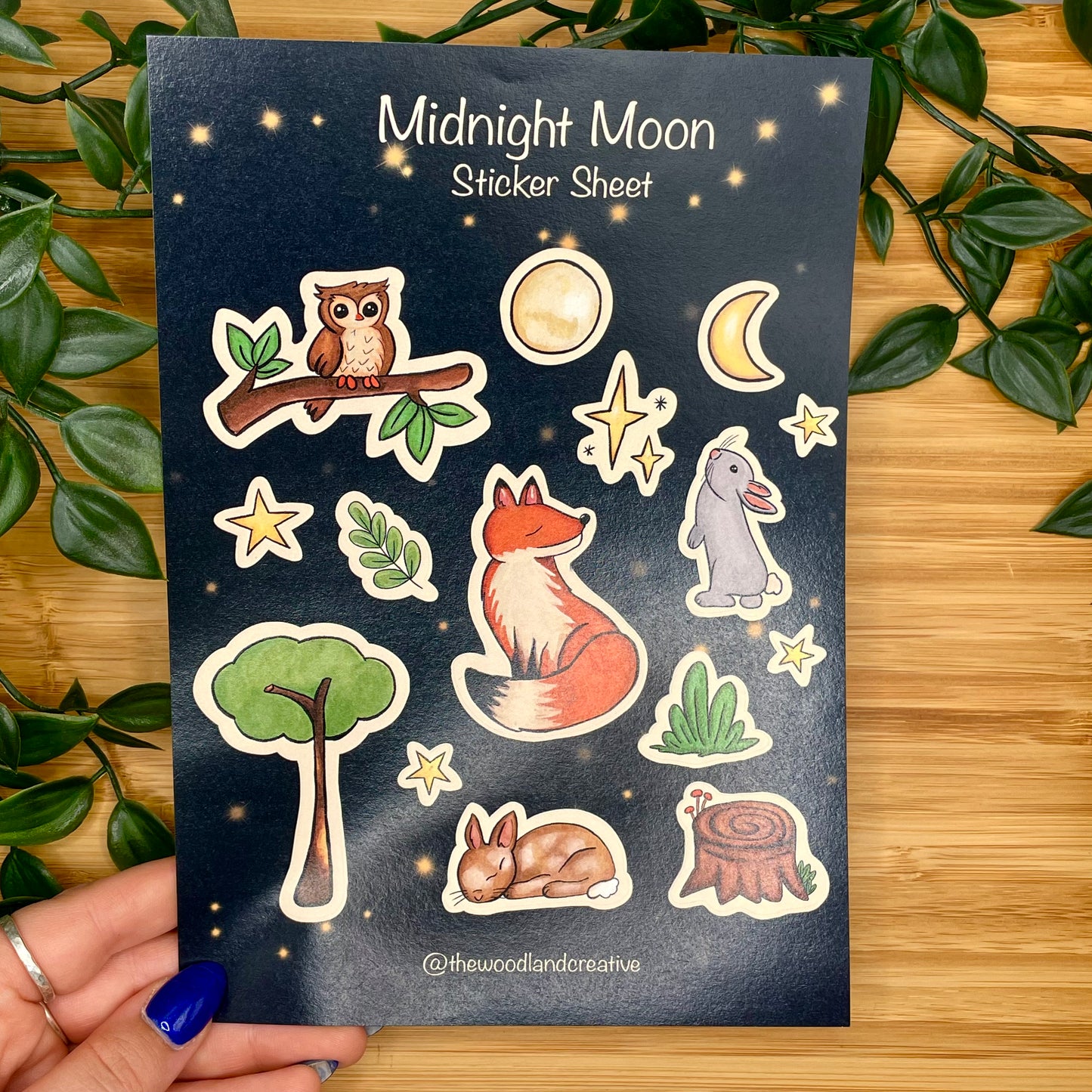 Midnight Moon Sticker Sheet – Cosy Planner & Journal Stickers