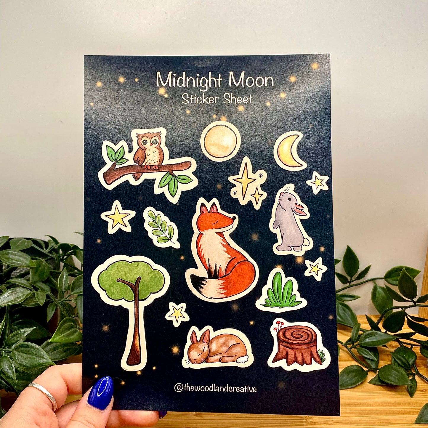 Midnight Moon Sticker Sheet – Cosy Planner & Journal Stickers