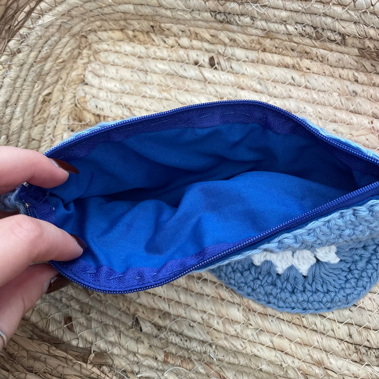Handmade crochet pencil pouch