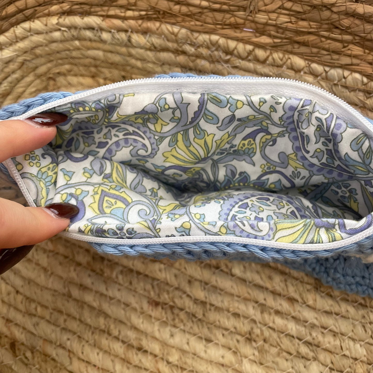 Handmade crochet pencil pouch