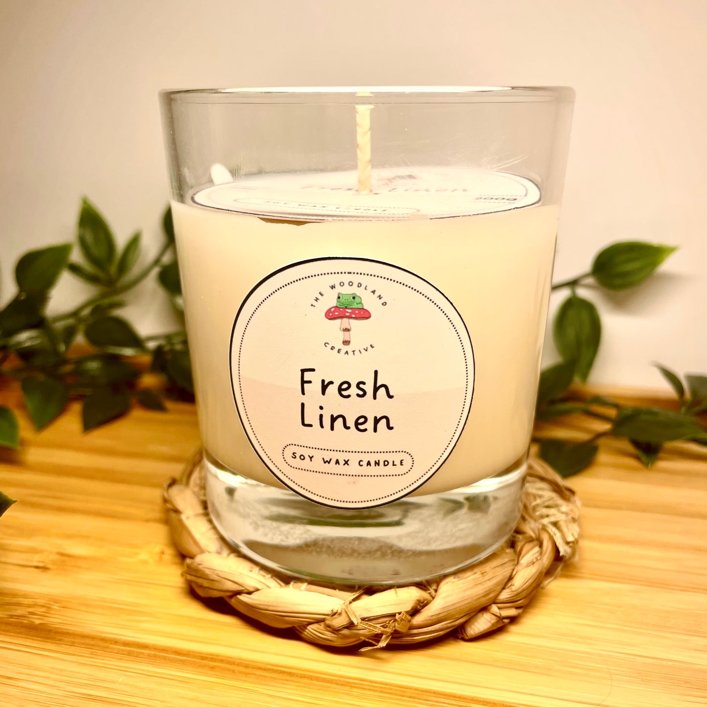 Fresh Linen handmade soy candle