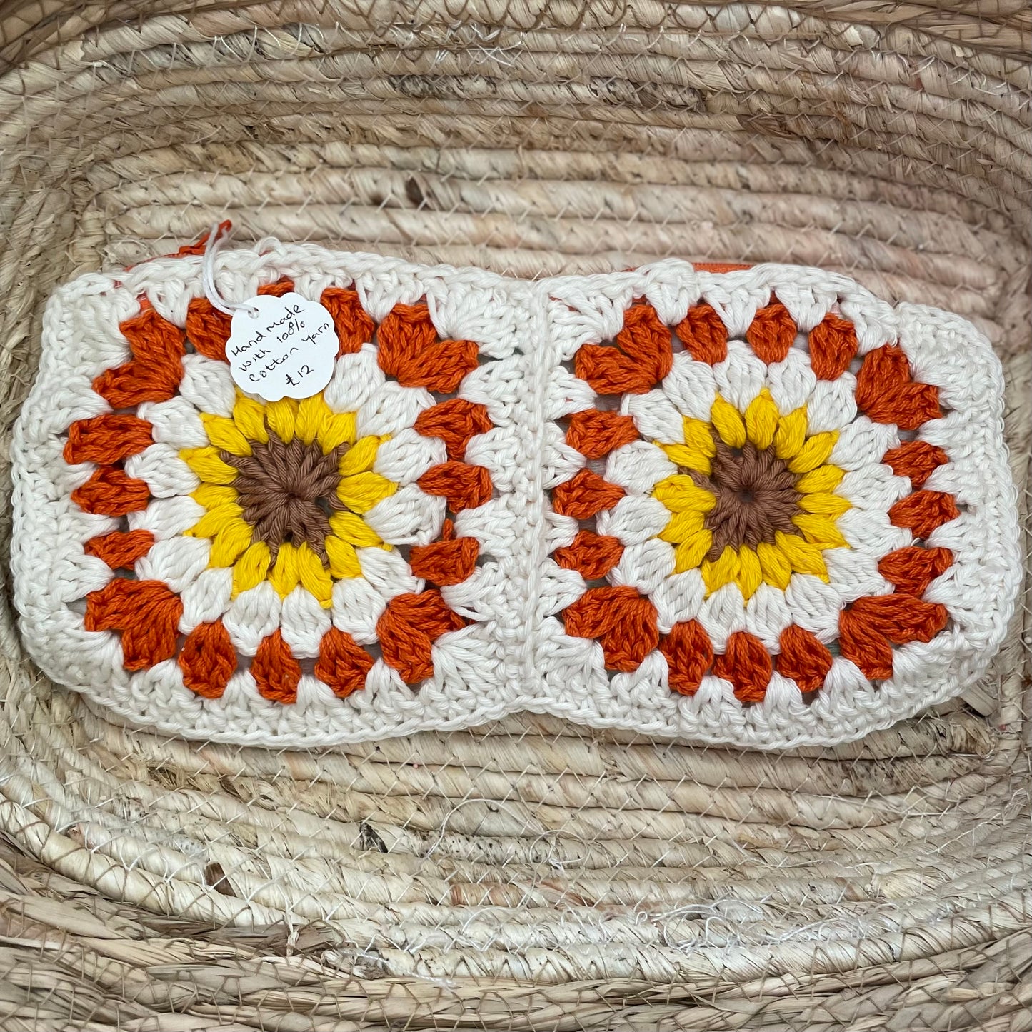 Handmade crochet pencil pouch