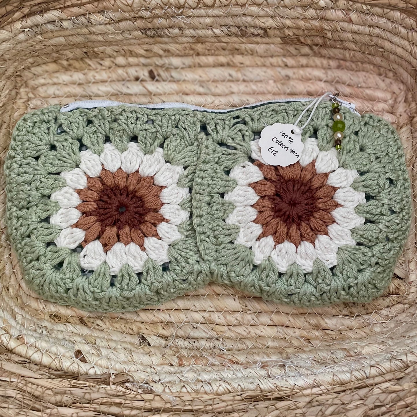 Handmade crochet pencil pouch
