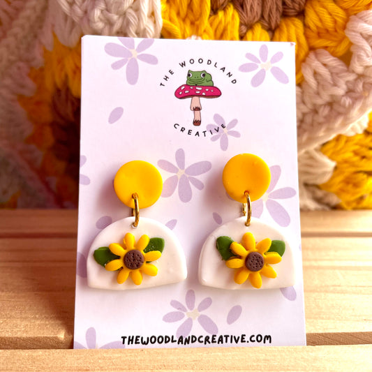 Sunflower Dangle Earrings