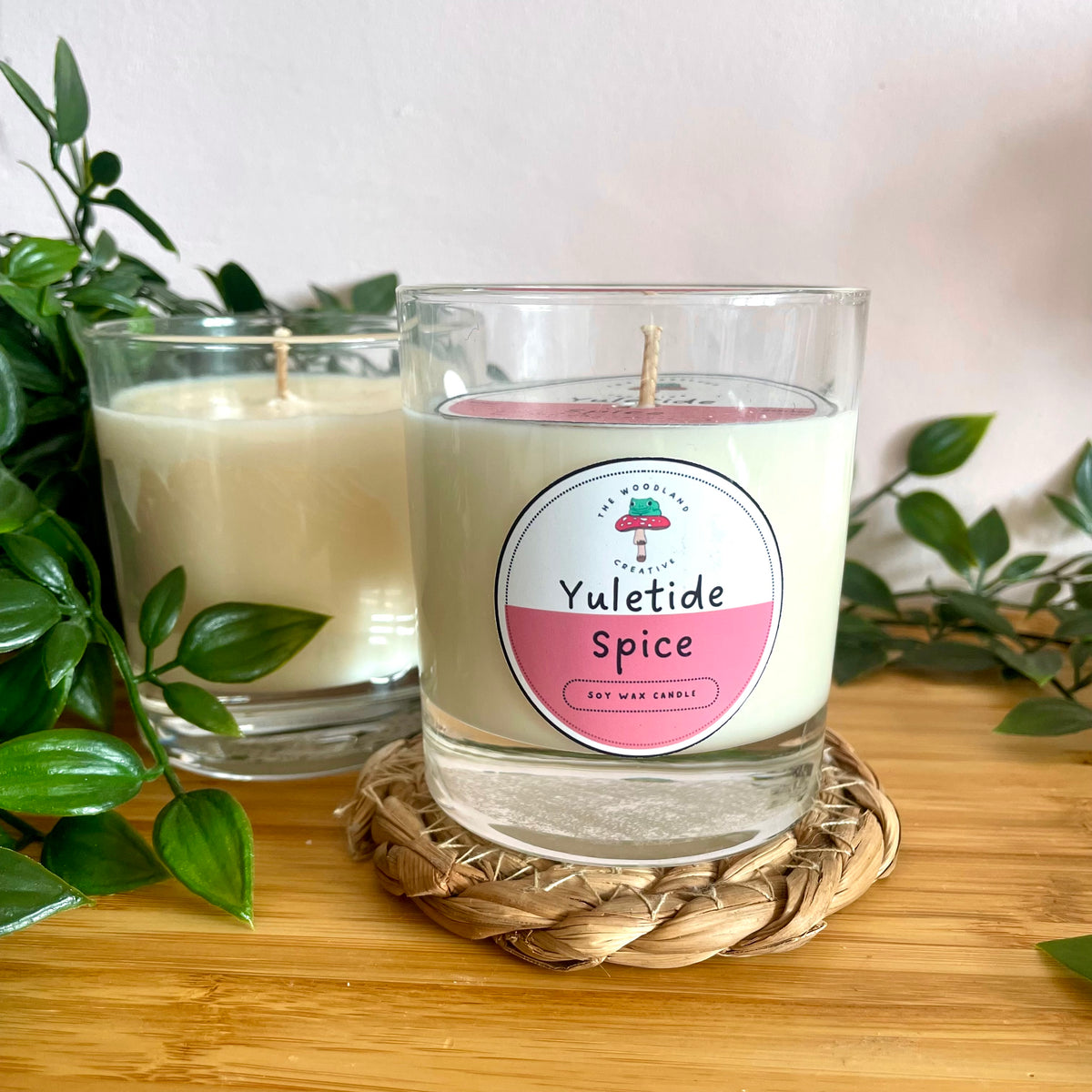 Yuletide spice handmade soy candle