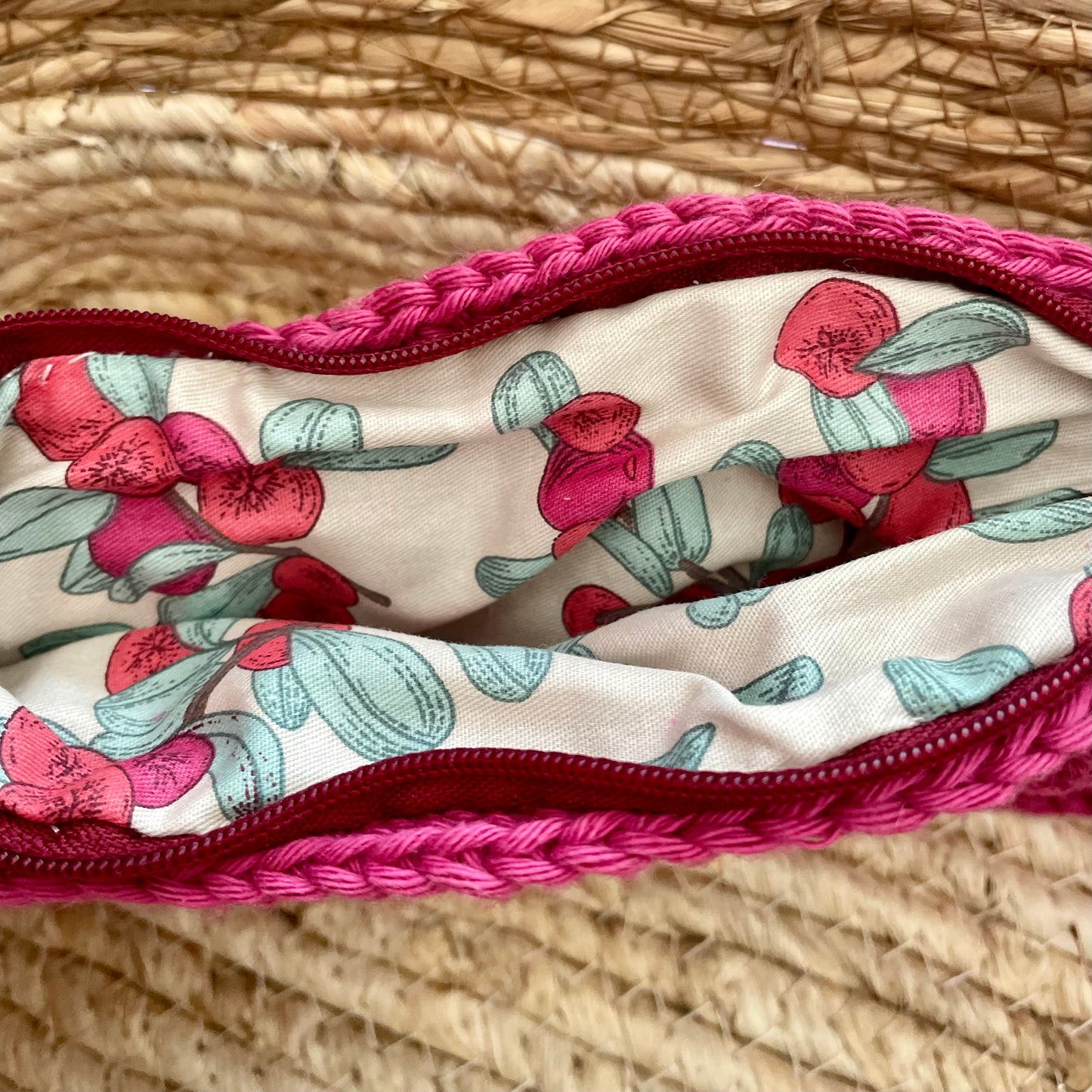 Handmade crochet pencil pouch