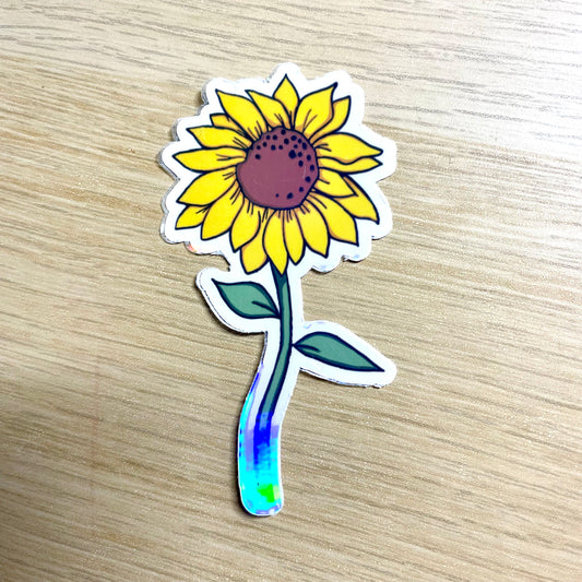Sunflower digitally designed vinyl sticker