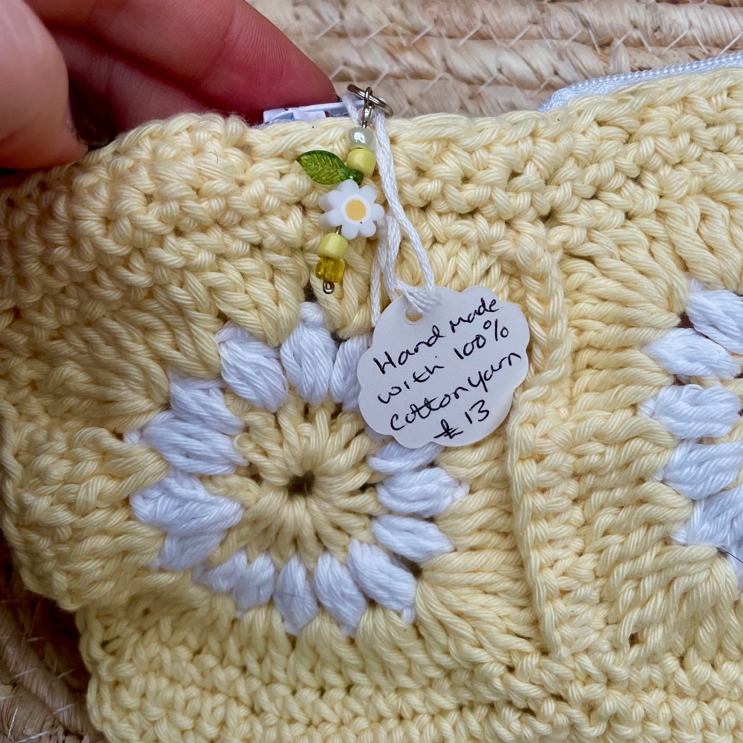 Handmade crochet pencil pouch