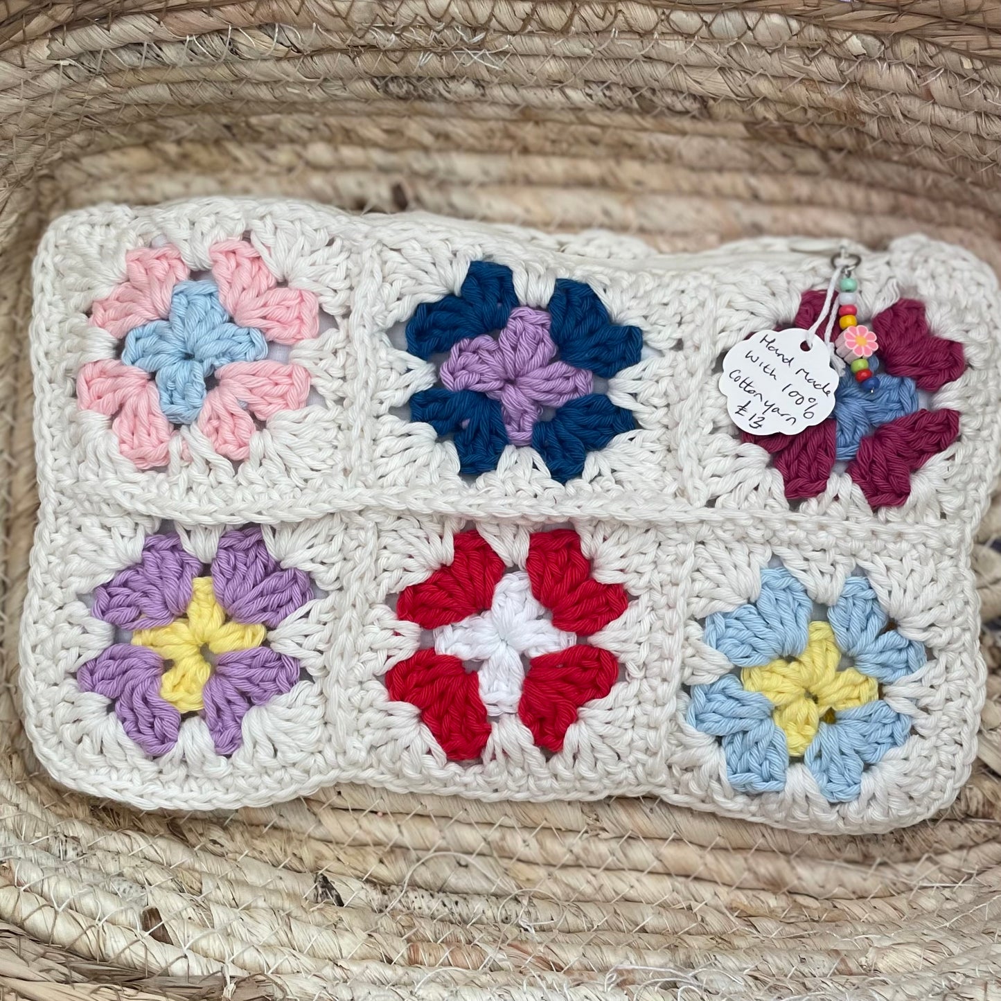 Handmade crochet pencil pouch