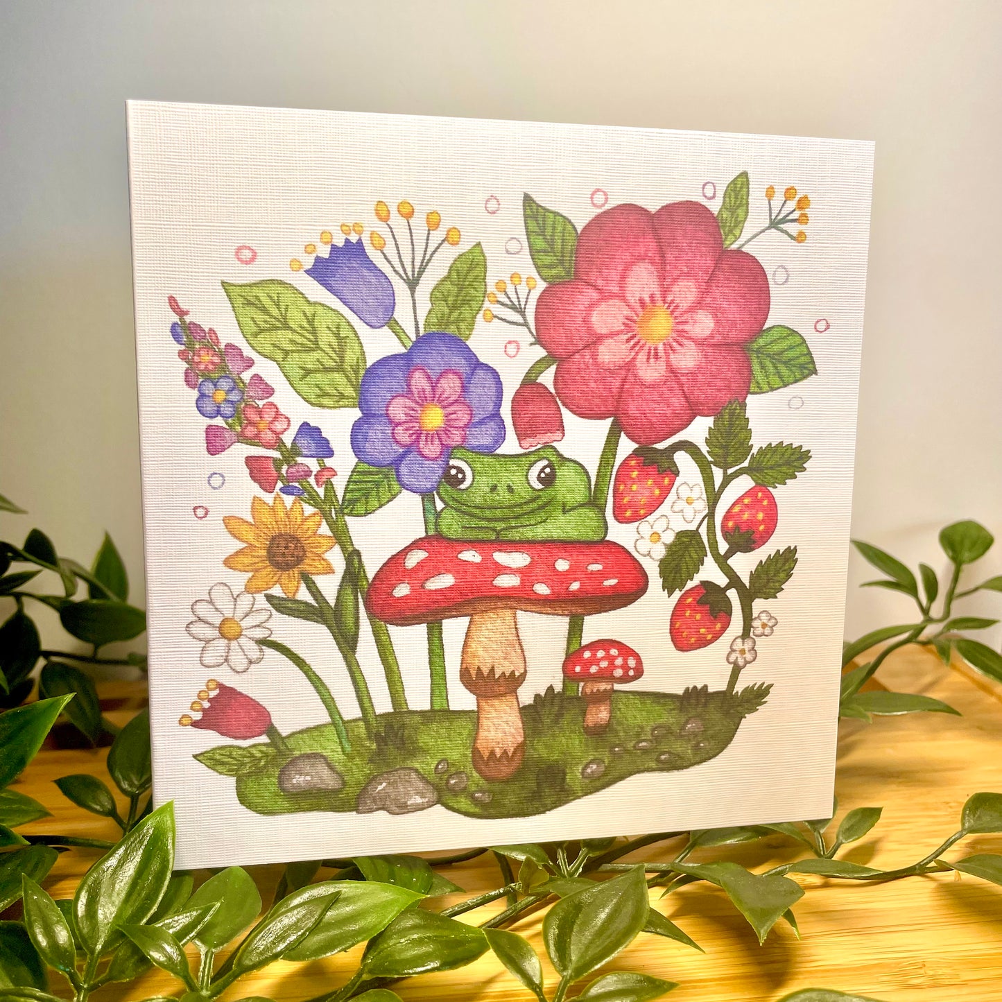 “Frogbert” art print greeting card