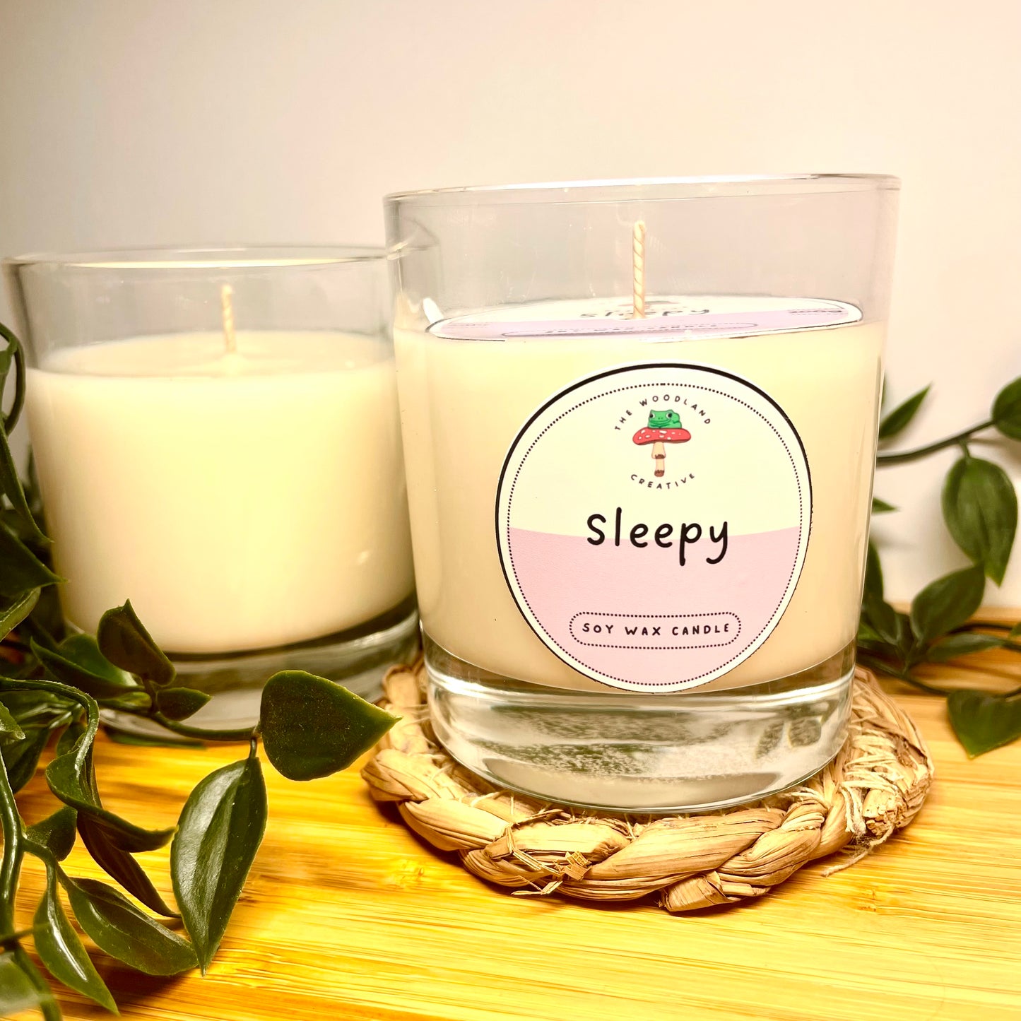 Sleepy handmade soy candle
