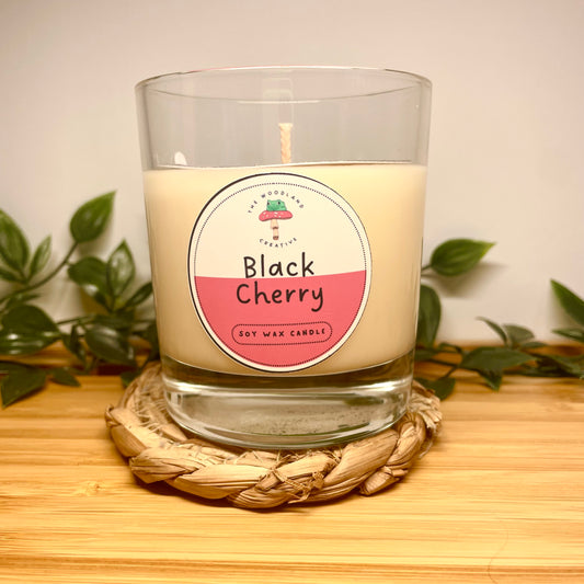 Black cherry handmade soy candle