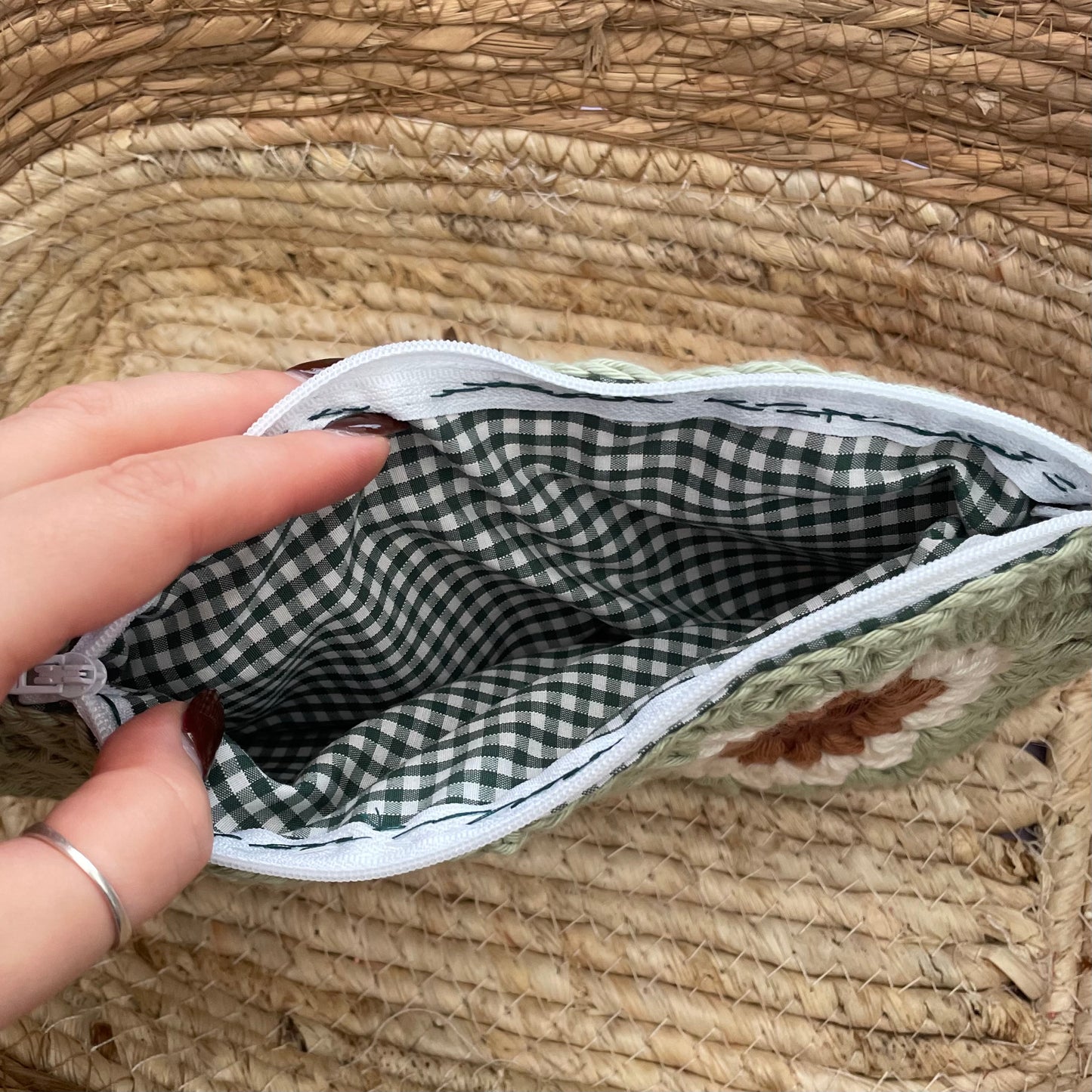 Handmade crochet pencil pouch