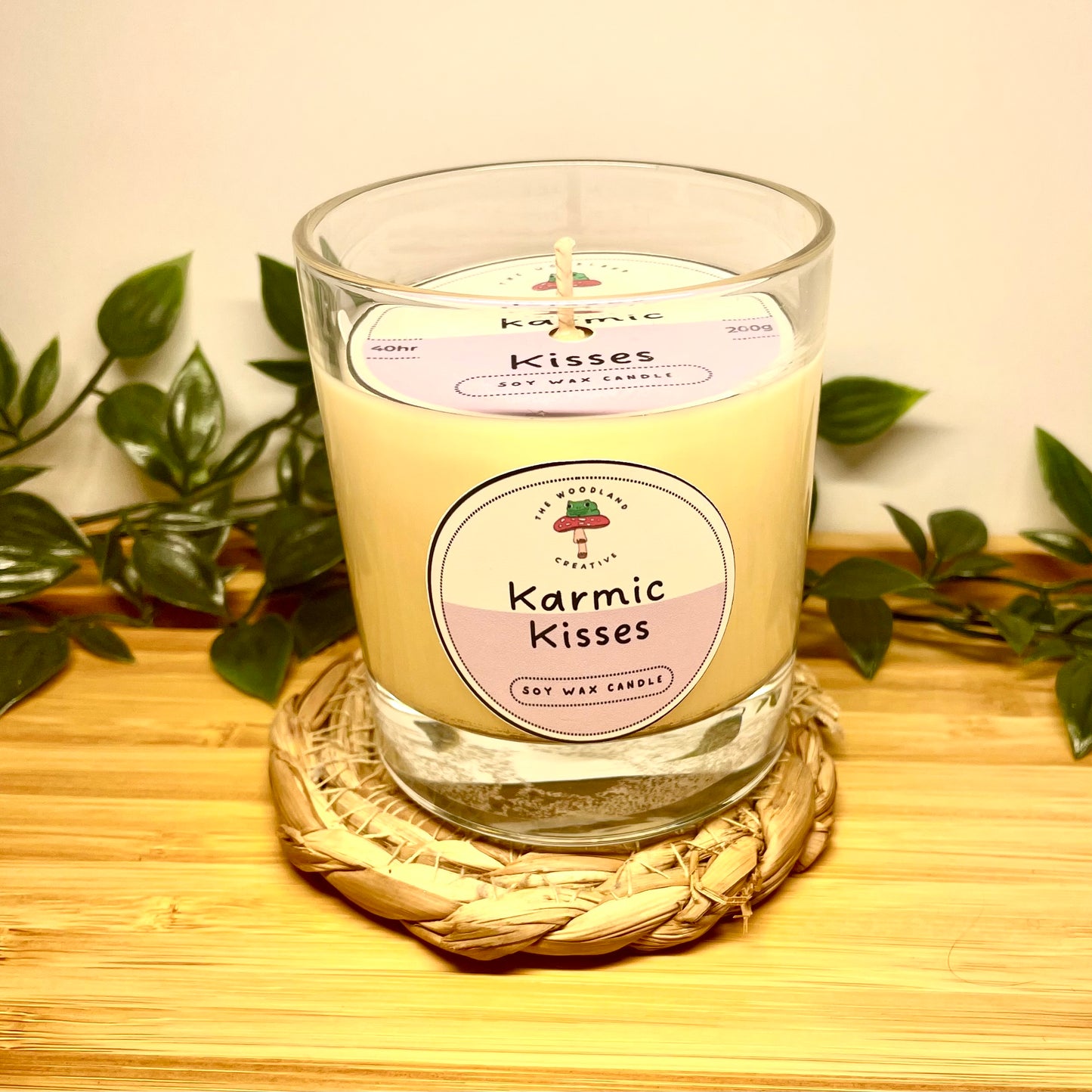 Karmic kisses handmade soy candle