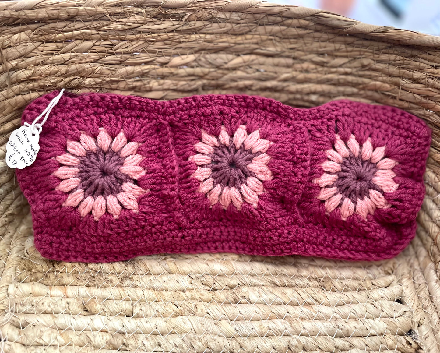 Handmade crochet pencil pouch